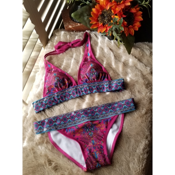 🆕️NEW Tribal/Boho Print Halter Bikini - Picture 8 of 13